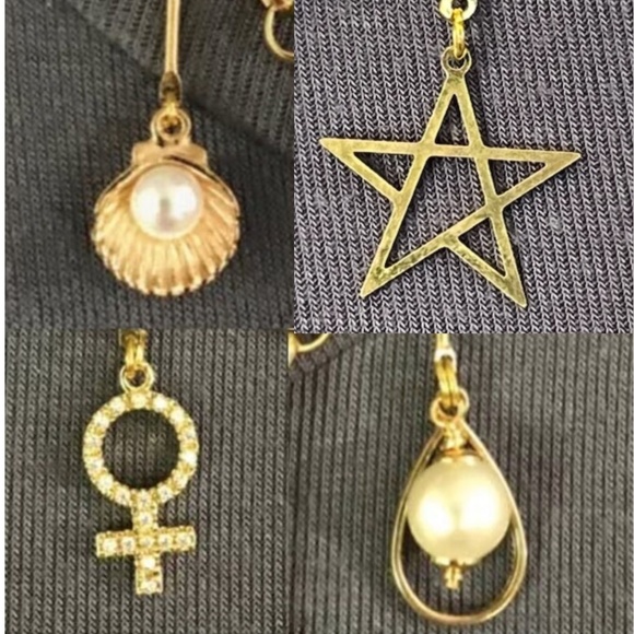 The White Lotus Lucia Greco 7 Detachable Gold Charms Necklace, Handmade Replica - Picture 5 of 16